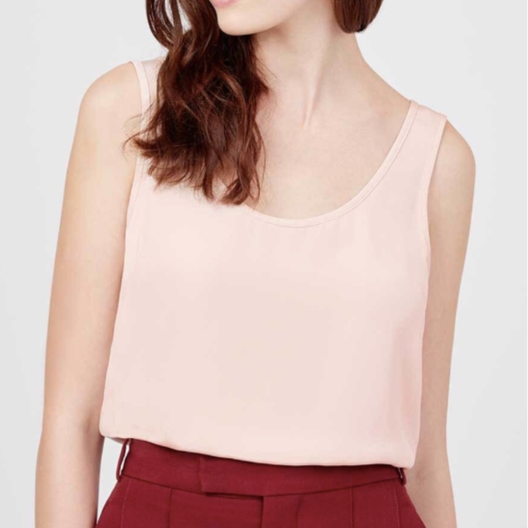 CUYANA 3-Ply Silk Scoop Tank Blouse - Picture 2 of 8